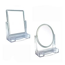 [크레용] 립스틱 홀더 겸용 스탠드 양면거울, 종류:사각
