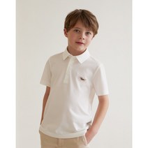 [정품인증] 260569 닥스 남성 [닥스훈트 에디션] DRY TOUCH 키즈용 닥스훈트 로고와펜 아이보리 경량 티셔츠 DMTS3B512IV