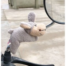 전기스쿠터 오토바이 백미러 인형, 회색 양
