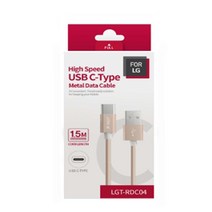 .USB-C타입 고속충전 메탈케이블1.5m LGT-RDC04 골드