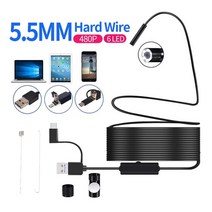 누수탐지기 하수도 내시경 탐지기 누수 1080p640p usb 검사 카메라 3 in 1 usbmicro usbtype-c 카메라 8 led samsung huawei, 15m, 5.5mm 단일 렌즈