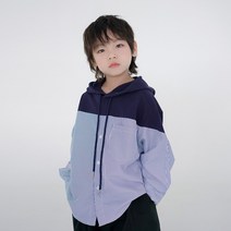 도오빠 블팅포N 아동 셔츠 후드 스트라이프 줄무늬 패턴 포켓 캐주얼룩 남방 티셔츠 상의 봄