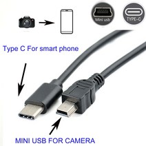 C 타입-미니 usb OTG 케이블 니콘 D3X D3S DS3 D4 D50 D70 D70s D80 D90 D100 카메라-폰 편집 그림 비디오