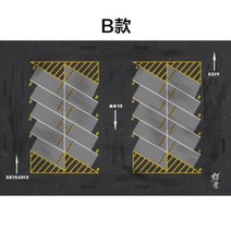 미니 주차장 모형 자동차 다이캐스트 모형 미니카 디오라마 전시 디스플레이 매트 패드, 타오이 B 영문