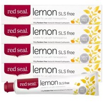 레드씰 레몬 SLS Free 치약 100g x 4개 (계면활성제 무첨가)