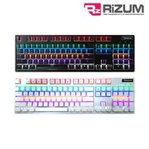 (gk)RIZUM RK301 광축 푸딩키캡 게이밍키보드 화이트