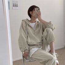 에이치스 커플가능 스트릿 후드 반집업 아노락 조거 트레이닝세트