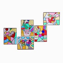[마리모아] 포일 아트 호일 동물 민화 크리스마스 유아 미술 재료 모래 붙이기 반짝이 홀로그램 초등 공예 수업 만들기 꾸미기 단체 행사 어린이 샌드 세트 엄마표 diy 놀이, 포일아트:사과
