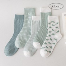 데데리트 귀여운 민트 사계절 여성 여자 패션 디자인 캐릭터 예쁜 양말