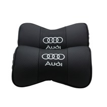 오토데코 아우디 자동차 목쿠션 가죽목쿠션 목베개 가죽쿠션, one size, 아우디 가죽목쿠션:블랙(1개), 1개