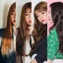 L사이즈(똑딱이5개) 여자 헤어 피스 붙임머리 똑딱이 머리숱 보충 가발 4가지 스타일 선택!, 스트레이트, 투톤 브라운
