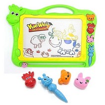 Dazzling Toys 낙서 보드 - 자석 드로잉 보드 - 교육용 어린이 장난감 - 아동용 드로잉 패드 - 스케치 패드 - 자석 낙서 보드 - 어린이 필기 태블릿 - 드로잉 패드, Green