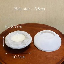 콘크리트 꽃 모양 캔들 홀더 몰드 실리콘 시멘트 촛대 원형 티라이트, [22] 빨간