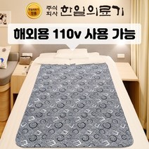 한일의료기 프리볼트 전기요 110V 겸용 안전인증 110볼트 해외용 전기장판 유학생 기숙사 미국 캐나다 호주 전기매트, 안심 전기요 트리 더블