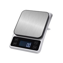 5kg 0.1g lcd 정밀 전자 주방 저울 스테인레스 스틸 무게 저울 물 식품 다이어트 우편 균형 측정 도구, 검은색