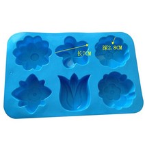 6 구멍 튤립 꽃 비누 금형 DIY 수제 비누 실리콘 금형 비누 만들기 퐁당 도구 케이크 금형 비누 만들기 용품