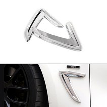 BMW 3 시리즈 F30 2013 용 2pcs 자동차 사이드 윙 에어 플로우 펜더 그릴 아웃렛 흡기 벤트 트림, 03 Sliver