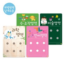 유치원 어린이집 환경꾸미기 - 과학영역 구분판/라이트그린 낱개