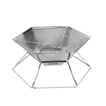 펠렛연소기 티타늄 화목 난로 펠릿 거꾸로타는 리버스 백패킹 주물 캠핑용 접이식 그릴 스테인레스 스틸 휴대용 스탠드 campfire station hexagon fire pit, 협력사, 바베큐 그릴
