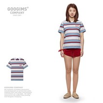 구김스 0743 WSR 스트라이프 반팔티셔츠 G19MMRT103