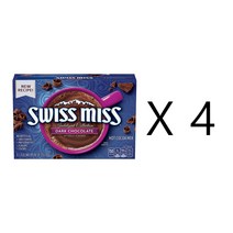 스위스미스 다크 초콜릿 센세이션 핫 코코아믹스 8개입 10oz(283g) 4팩묶음 Swiss Miss Dark Chocolate Sensation Hot Cocoa Mix, 4팩, 283g