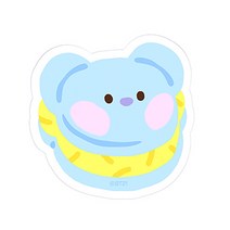 kk bt21 정품 미니니스위티 투명 아크릴톡 거치대 핸드폰 악세사리 홀더 링 스마트 톡 그립 거치, 코야