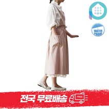 픽온해 [3개사면+사은품] 프로방스 마농 레귤러&빅사이즈&방수 프릴 원피스 포켓 린넨 코튼 앞치마, (Large)방수, 티쓰리핑크