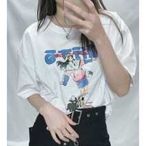 귀여운 비행소녀 반팔 티셔츠