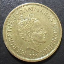 유럽 - 덴마크 1994 Margrethe II 20 크라운 코인 기념주화 수집동전 대박행운