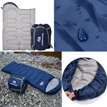 겨울 경량 캠핑 차박 백패킹 동계 침낭, 프리미엄 침낭_네이비, 1개
