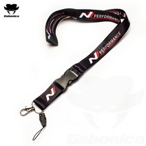 Lanyard for Car Keys Holders 전화 넥 스트랩 자동차 키 체인 현대 투싼 N 라인 코나 악센트 산타페 크레, 04 Black N Performance