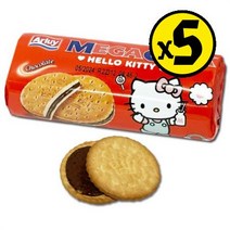 알루이 메가촉 헬로키티 클럽 초콜릿향 샌드 비스킷 180g (5개세트) 사무실 학교 학원 탕비실 단체 간식, one option, one option