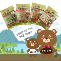벨버드 덴탈 곰돌이 강아지 츄잉껌 100g, 연어, 3개