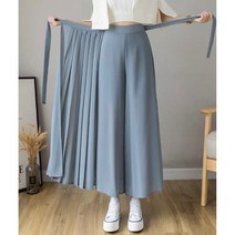 가을신상 주름치마바자 통일자 랩스커트바지