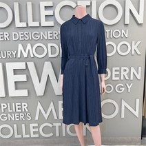 BCBG 오로라 플리츠 주름 벨티드 원피스 B2C7O619_55