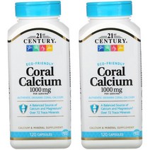 21센츄리 21st Century CoralCalcium 1000 mg 21 센츄리 코랄 칼슘 1000mg 캡슐 120개입, 3개