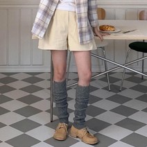 브이와이 여자 에이라인 코듀로이숏팬츠 골지 반바지