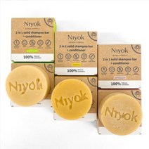 Niyok 니욕 고체 헤어 샴푸바 80g 제로웨이스트 천연유래성분 식물성 오가닉 비누, 샴푸바 비타미나 80g