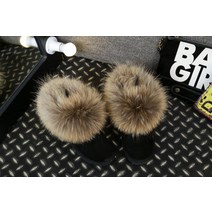 여성 여우털 스노부츠 튜더 퍼 일체형 소가죽 헤이즈 부츠