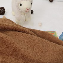 따뜻한 털원단 천 양털후리스 양면 7종, 브라운