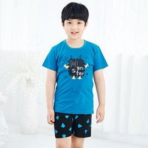 아동용 우주몬스터 5부 자카드 실내복 상하벌
