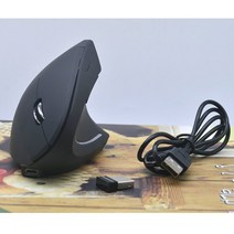 왼손 버티컬 마우스 인체 공학적 수직 사무실 보호 팜 마우스 2.4G 무선 오른손 컴퓨터 게임 노트북 PC 용, 01 Charged  Version