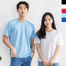 고급 남여공용 쿨론라운드반팔티 여름 코디하기편한