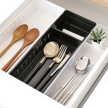 국내생산 싱크대 서랍 주방용품 수저정리 키친트레이 .히키스, 1개, 화이트와이드
