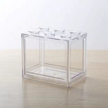 미니어항 미니 물고기 탱크 금붕어 양동이 테이블 아크릴 플라스틱 수족관 마이크로 풍경 해파리 새우 생태, without light