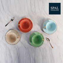 [KT알파쇼핑](사은품)스팔 도자기 찻잔 티 잔 세트 4P, 기본상품