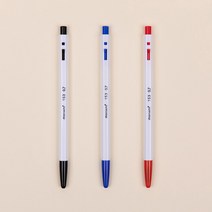 모나미 153 볼펜 0.7mm 검정/파랑/빨강 12개입, 빨강