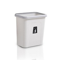 리카 주방 걸이용 10L 휴지통, 그레이