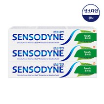 센소다인 후레쉬 치약 민트향, 100g, 3개
