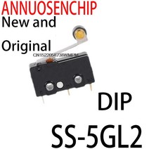 리밋 스위치10 개몫 오리지널 SS 5GL2 힌지 롤러 레버 SPDT 3Pin 초소형 기본 리미트 스위치 DIP, 한개옵션0
